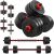 Adjustable Dumbbells Barbell Set 20LBS 44LBS with Connecting Rod,AJUMKER Dumbbells Barbell Set,Adjustable Dumbbells Set,Lifting Training Set for Men Women,Body Workout Home Gym Home Heavy Dumbbells